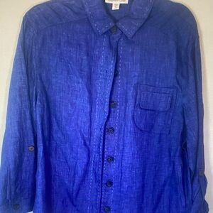 Coldwater Creek Linen Lightweight Jacket